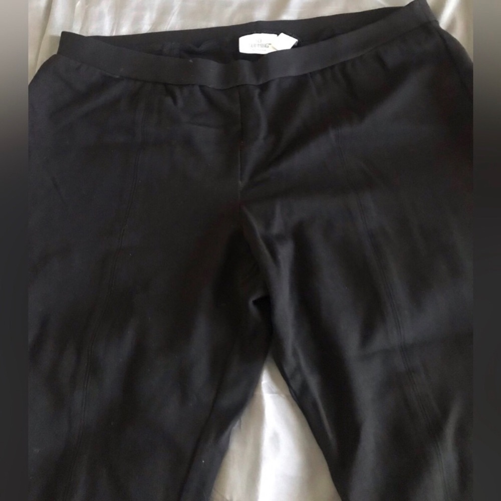 Ladies Black Stretch Knit Slimming Pants from Chico’s Size 3 ( Chico’s Large) - Picture 2 of 4